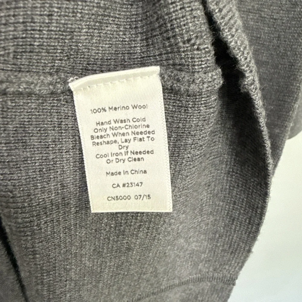 Talbots Petites Sweater Dress Womens Size P GRAY ‎ Merino Wool Minimalist Work
